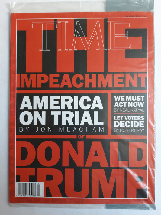 Time magazine America on Trial Impeachment Donald Trump 19.11.2019 November 2019 OVP