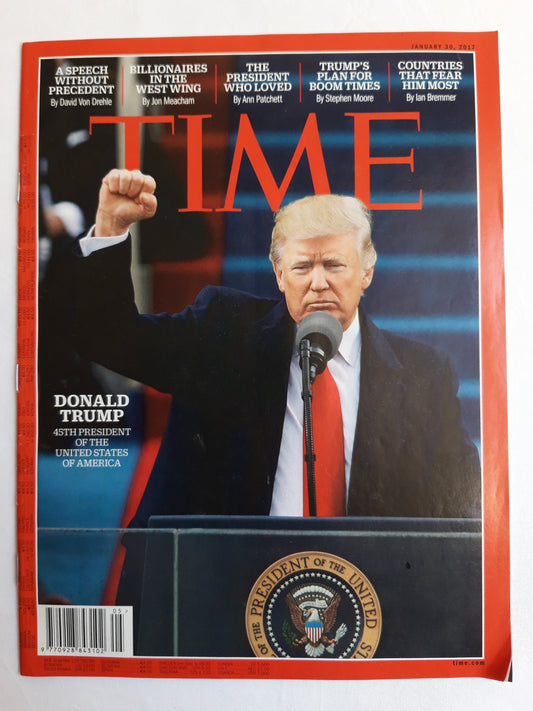 Time magazine Donald Trump 45zj President of the United States of America 30.01.2017 Januar 2017
