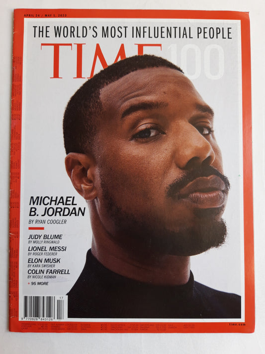 Time magazine Michael B. Jordan The world's most influential people Judy Blume Lionel Messi Elon Musk Colin Farell 24.04./01.05.2023 April 2023 Mai 2023