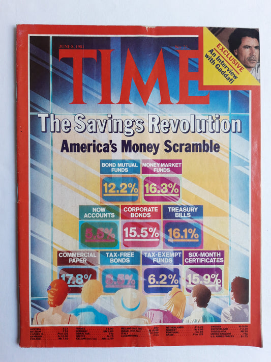 Time magazine The Savings Revolution America`s Money Scramble 08.06.1981 Juni 1981 No.23