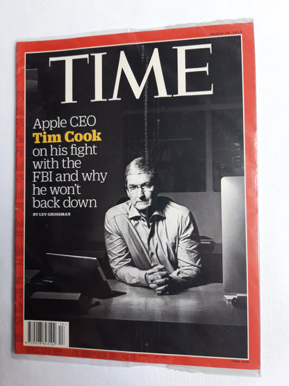 Time magazine Apple CEO Tim Cook on his fight with the FBI and why he won`t back down 28.03.2016 März 2016 OVP