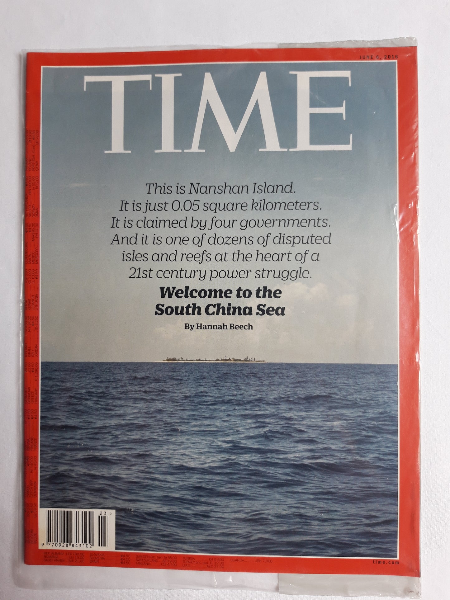 Time magazine Welcome to the South China Sea Nanshan Island 06.06.2016 Juni 2016 OVP