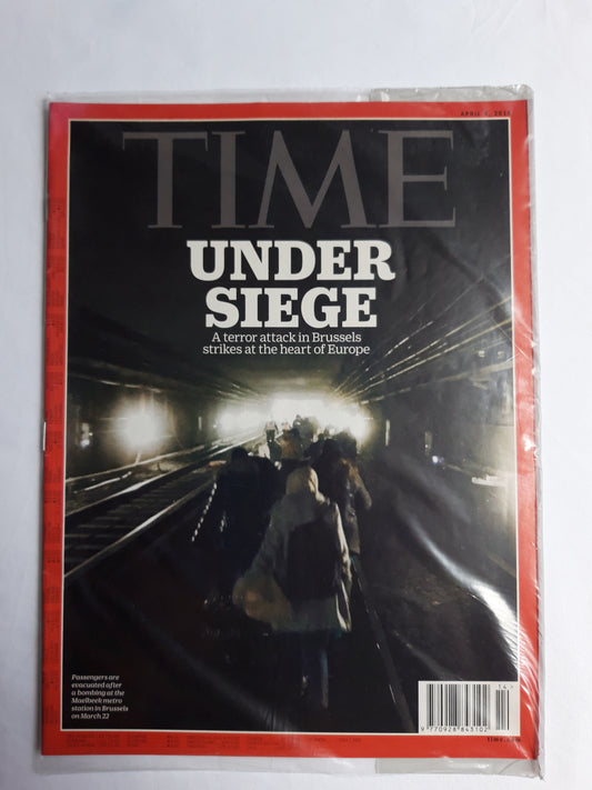 Time magazine Under Siege A terror attack in Brussels strickes at the heart of Europe Maelbeek metro 04.04.2016 April 2016 OVP