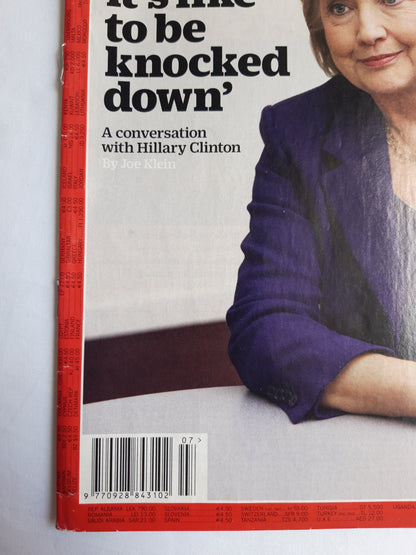 Time magazine I know what is`s like to be knocked down A conversation with Hillary Clinton 15.02.2016 Februar 2016