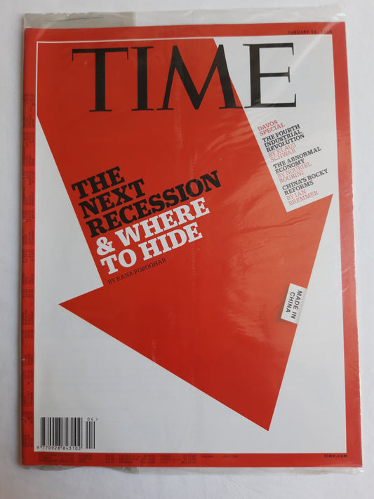 Time magazine The next recession & Where to hide Davos special The fourth industrial revolution by Klaus Schwab Made in China 25.01.2016 Januar 2016 OVP