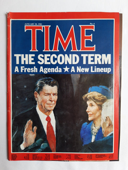 Time magazine The Second Term Ronald Nancy Reagan 28.01.1985 28. Januar 1985 No.4