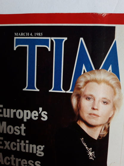 Time magazine Europe`s Most Exciting Actress Hanna Schygulla Tatcher in the U.S. 04.03.1985 März 1985 No.9