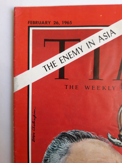 Time magazine The Enemy in Asia Red China's Foreign Minister Chen Yi 26. Februar 1965 26.02.1965
