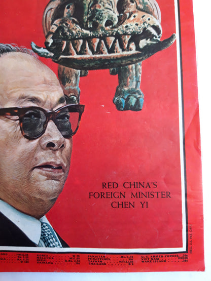 Time magazine The Enemy in Asia Red China's Foreign Minister Chen Yi 26. Februar 1965 26.02.1965