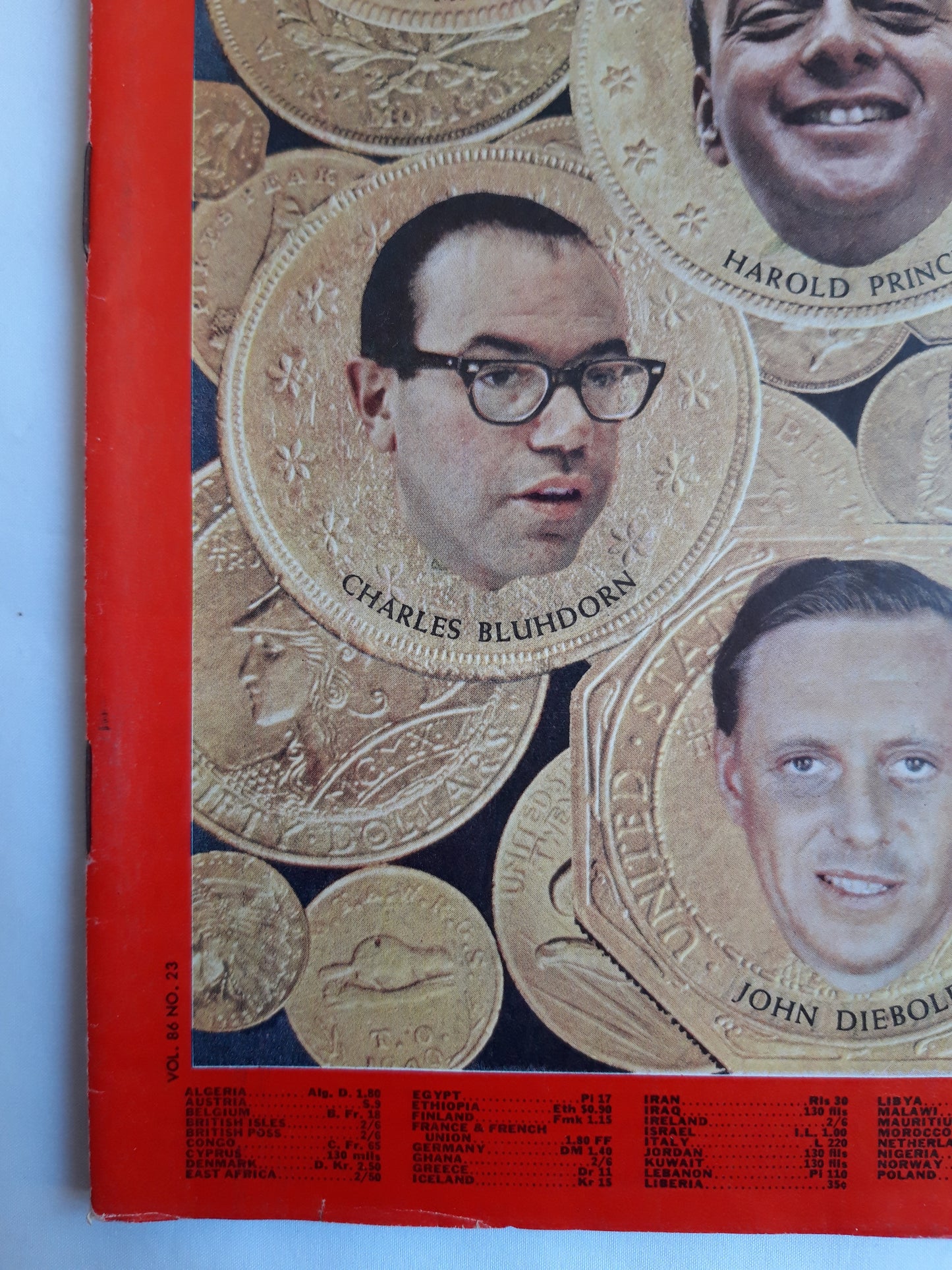 Time magazine Millionaires under 40 Merlyn Mickelson Arthur Decio Harold Prince Charles Bluhdorn Arthur Carlsberg John Diebold 03.12.1965 December Dezember 1965