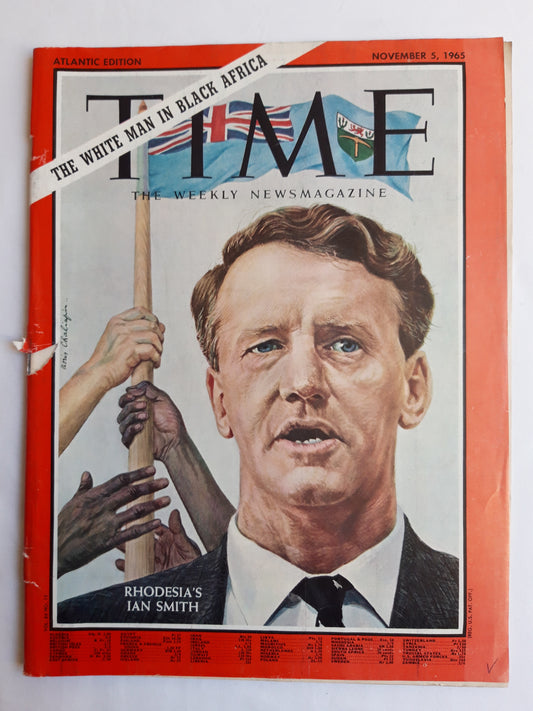 Time magazine Rhodesia's Ian Smith The white man in black Africa 05.11.1965 November 1965