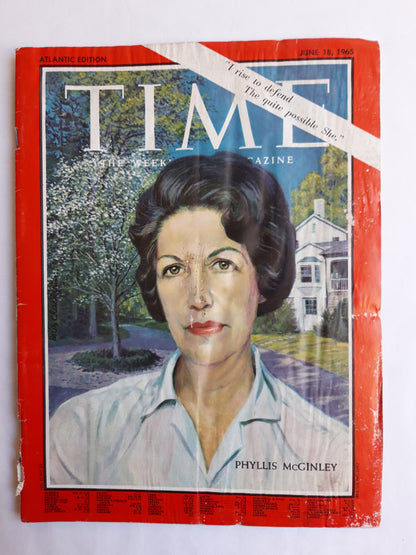 Time magazine Phyllis McGinley I rise to defend The quite possible She 18.06.1965 June Juni 1965