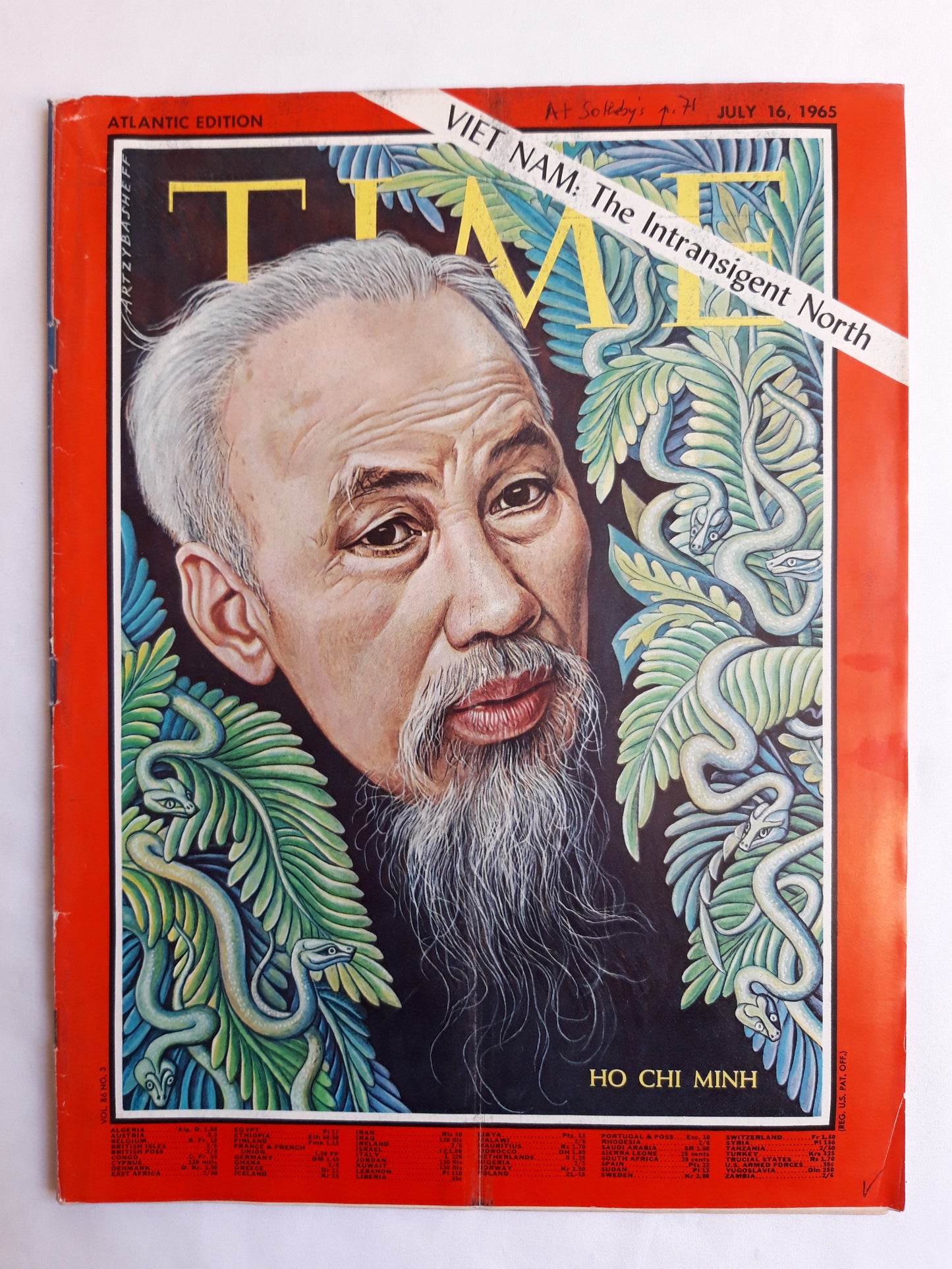 Time magazine Ho Chi Minh Viet Nam: The Intransigent North 16.07.1965 July Juli 1965
