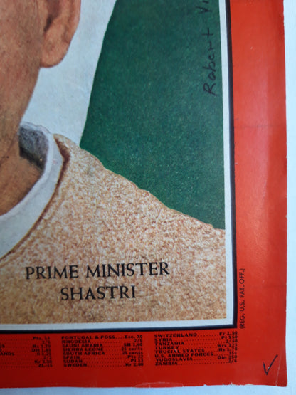 Time magazine Prime Minister Shastri India Without Nehru 13.08.1965 August 1965