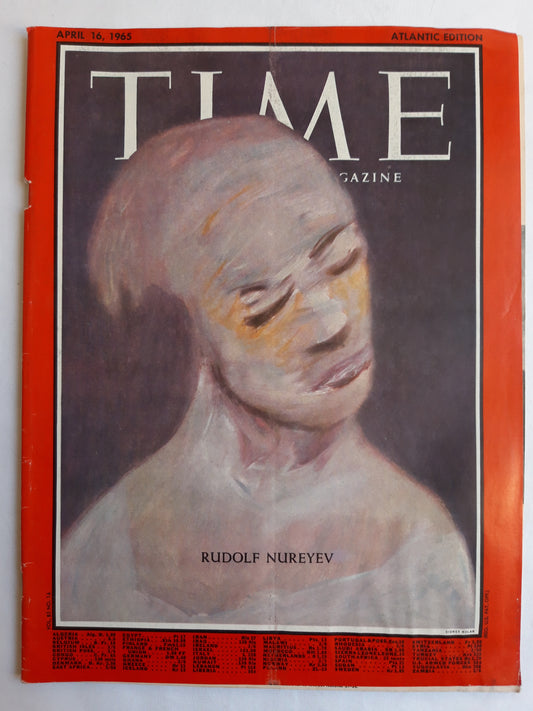 Time magazine Rudolf Nureyev 16.04.1965 April 1965