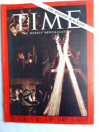Time magazine The Biggest Blackout 19.11.1965 November 1965