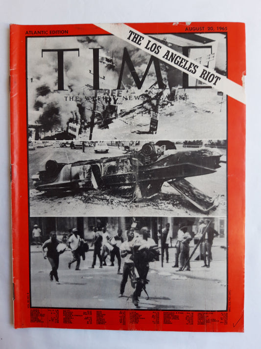 Time magazine The Los Angeles Riot 20.08.1965 August 1965