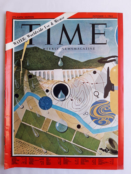 Time magazine Water: Worldwide Use & Misuse 01.10.1965 Oktober October 1965