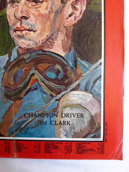 Time magazine Champion Driver Jum Clark The Quickest Man on wheels 09.07.1965 Juli July 1965