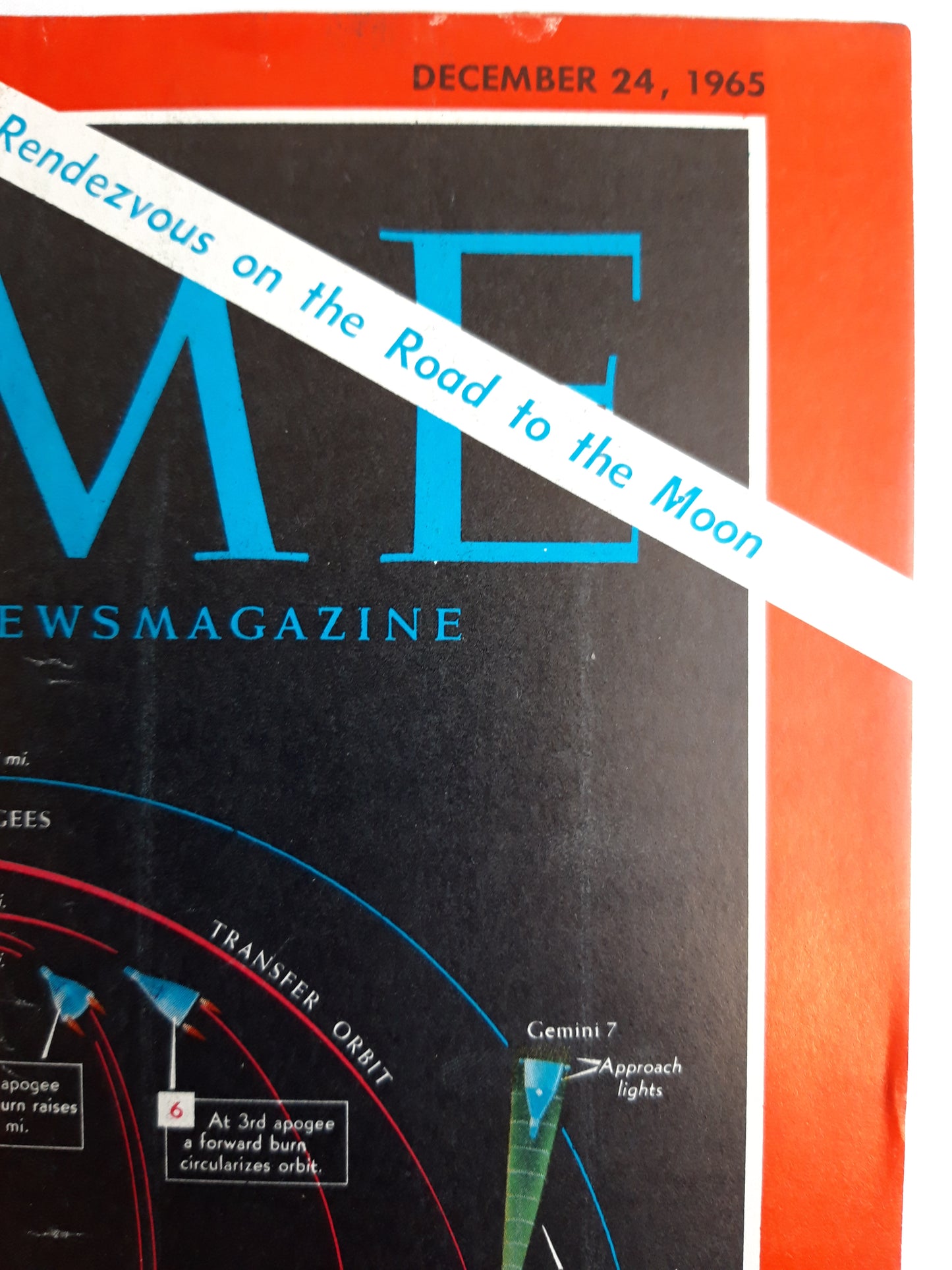 Time magazine Rendezvous on the Road to the Moon 24.12.1965 Dezember December 1965