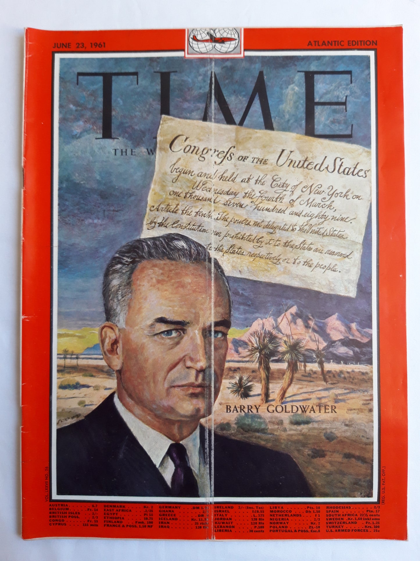 Time magazine Barry Goldwater 23.06.1961 Juni June 1961