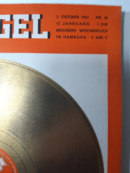 Der Spiegel Das Kartell Der Schlagermacher Schallplatte Polydor Rene Carol Rote Rosen Rote Lippen Roter Wein 500000 Nr. 40 02.10.1963 Oktober October 1963