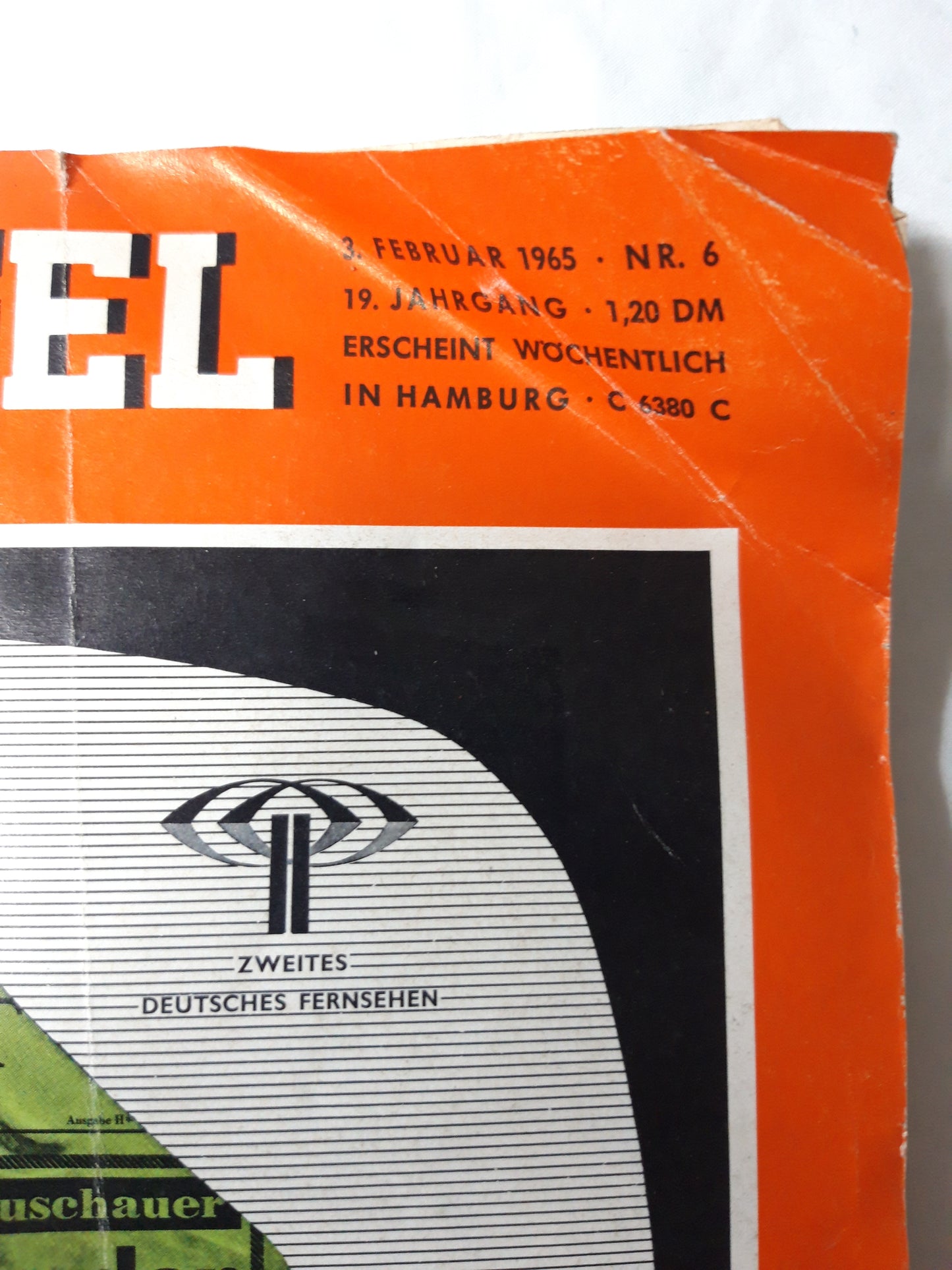 Der Spiegel Springer-Voorstoss Auf das Fernsehen Zweites Deutsches Fernsehen Nr. 6 03.02.1965