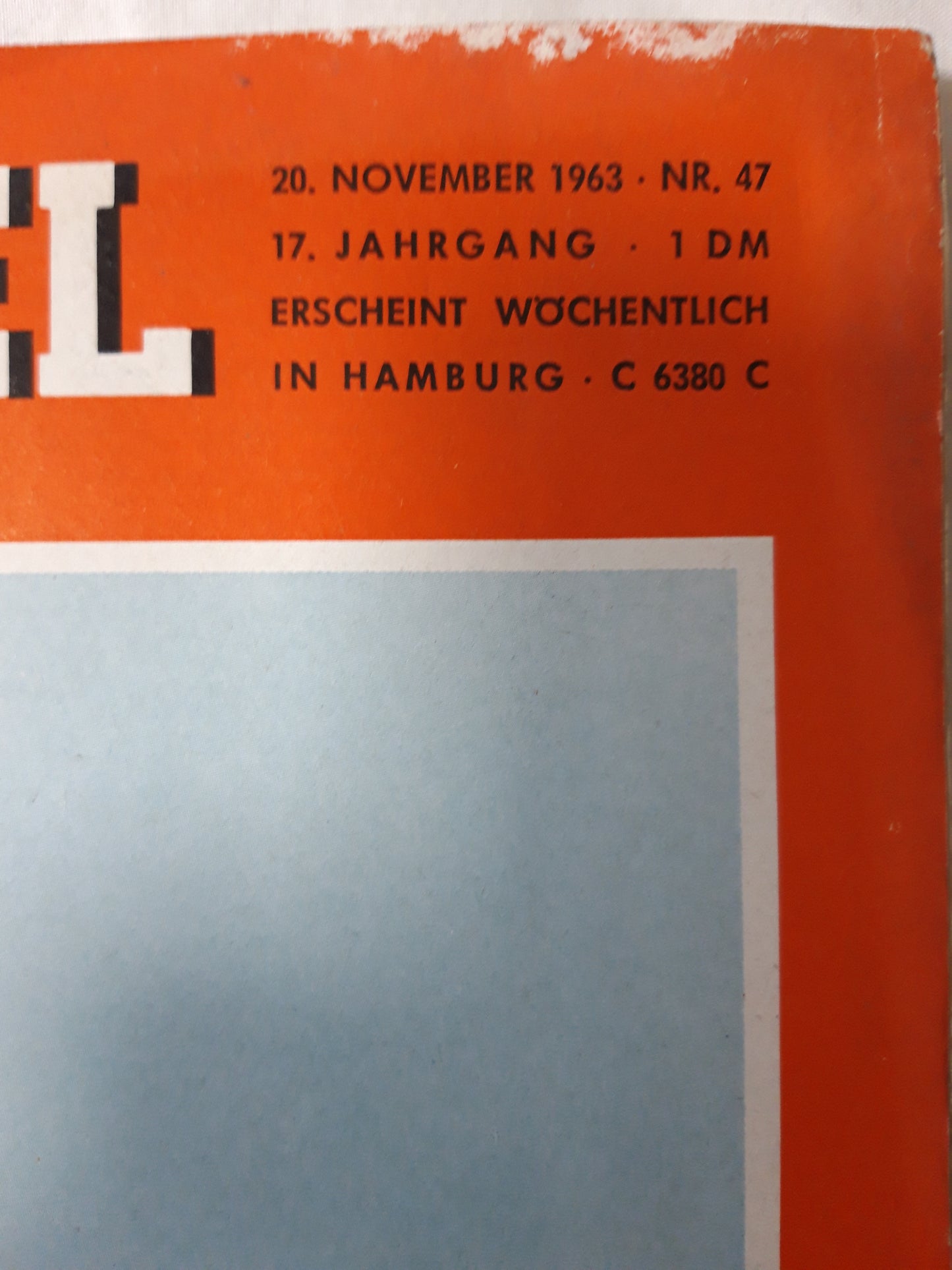 Der Spiegel Landwirtschafts-Minister Schwarz Zerbricht die EWG an den Bauern? Nr. 47 20.11.1963November 1963