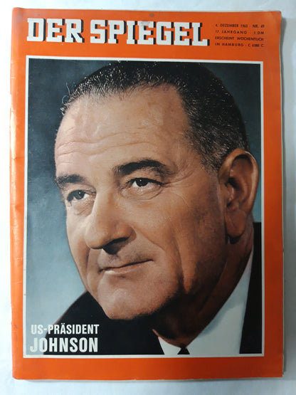 Der Spiegel US-Präsident Johnson Nr. 49 04.12.1963 Dezember December 1963