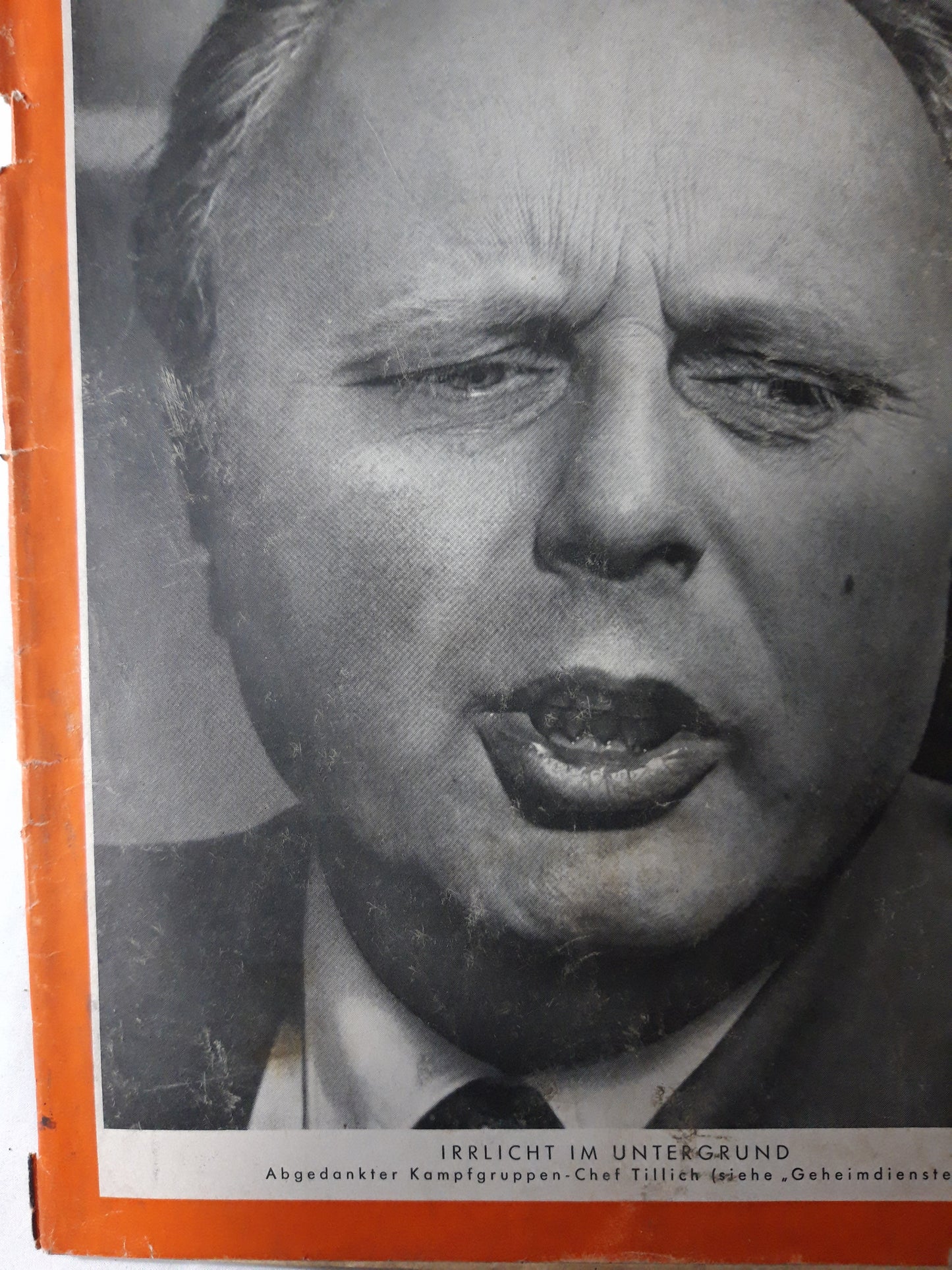 Der Spiegel Irrlicht im Untergrund Abgedankter Kampfgruppen-Chef Tillich (Geheimdienste) Nr. 27 02.07.1958 July Juli 1958