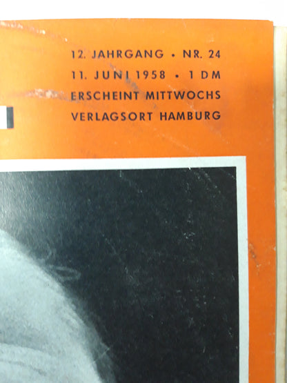 Der Spiegel Charles von Gallien Frankreichs de Gaulle (Internationales) Nr. 24 11.06.1958 Juni Juny 1958