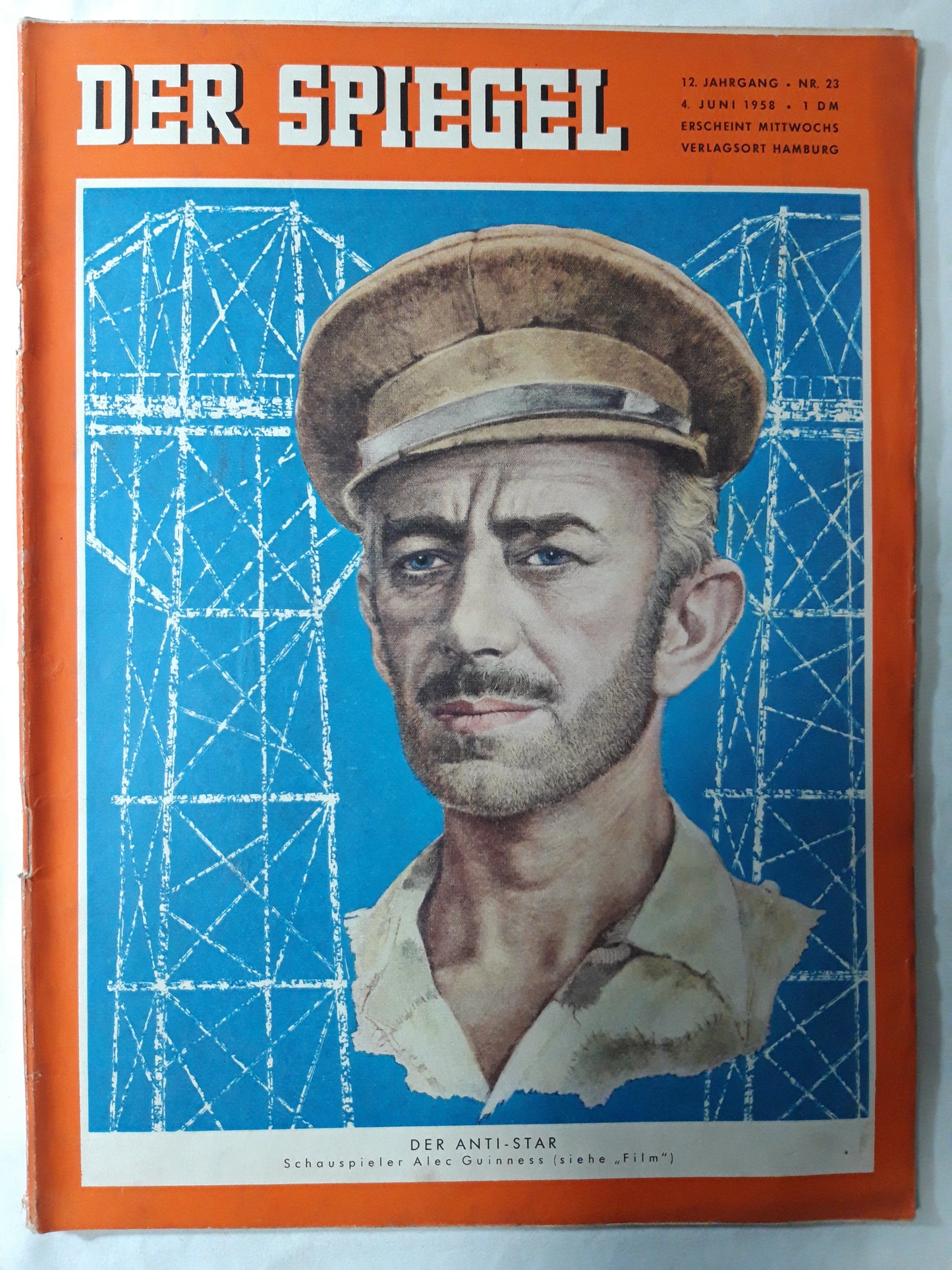 Der Spiegel Der Anti-Star Schauspieler Alex Guiness (Film, Movie) 04.06.1958 Juni Juny 1958