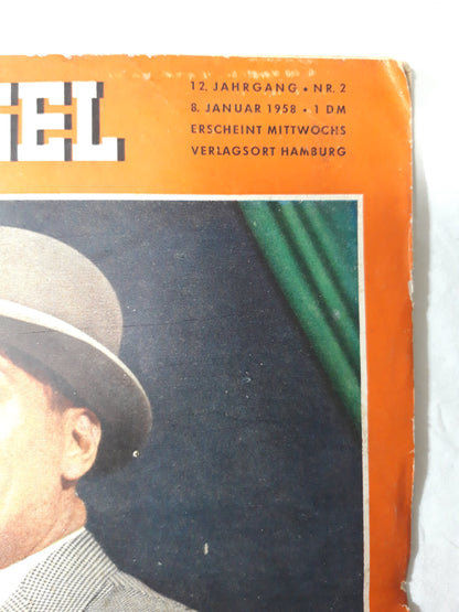 Der Spiegel Es gibt keine Theaterkrise General-Intendant Gründgens 08.01.1958 January 1958