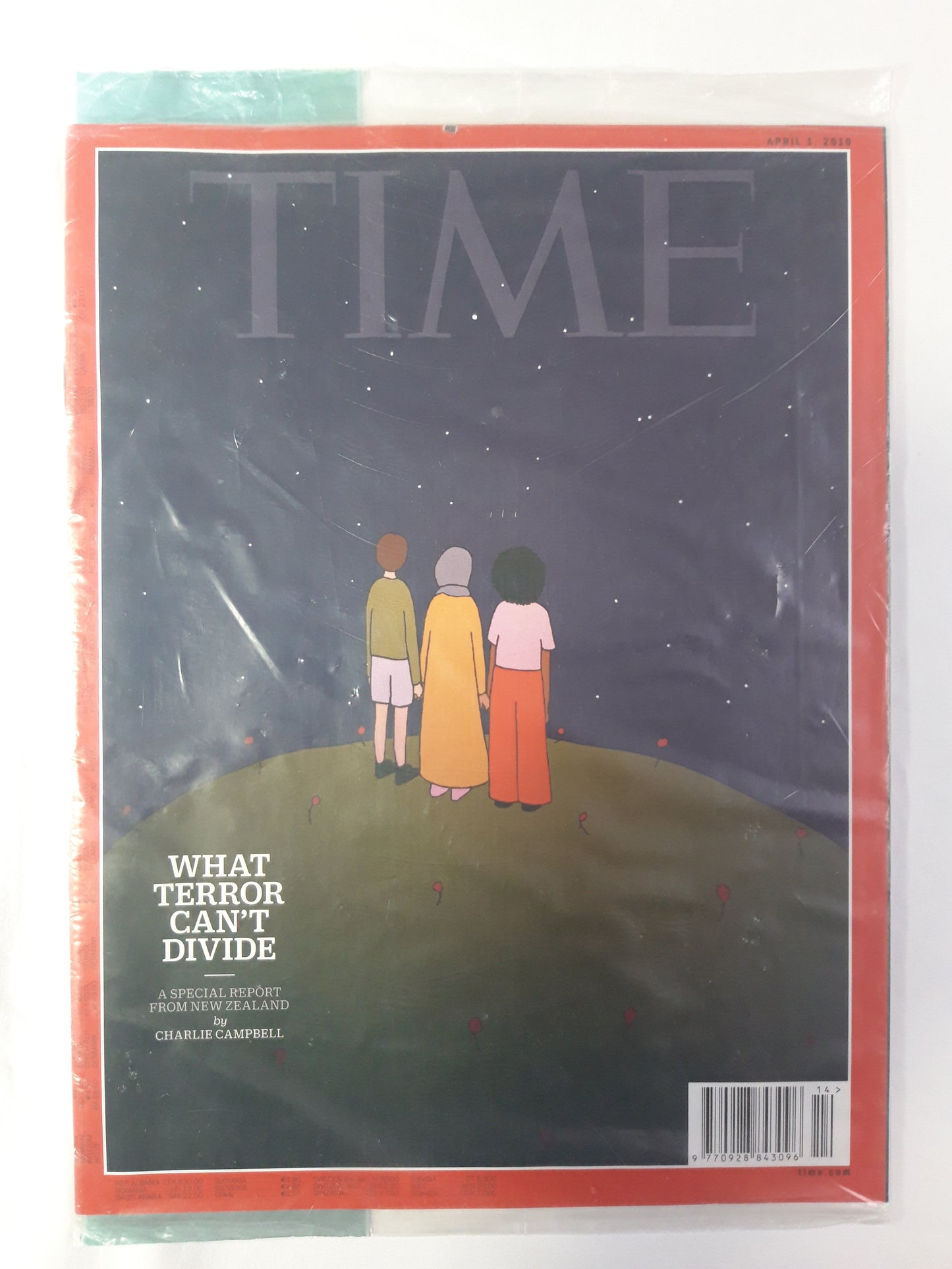 Time magazine What Terror can`t divide New Zealand original package OP OVP Originalverpackung 01.04.2019 April 2019