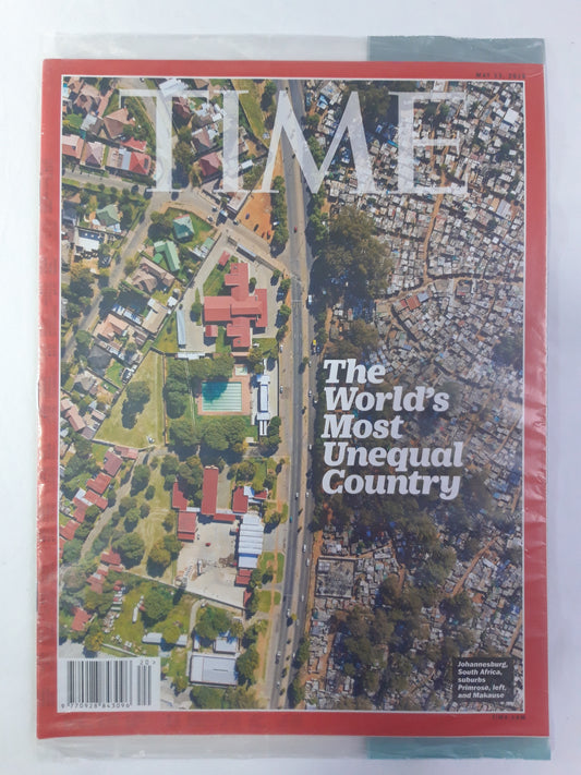 Time magazine The World`s Most Unequal Country Johannesburg, South Africa Primrose Makause original package OP OVP Originalverpackung 13.05.2019 Mai May 2019