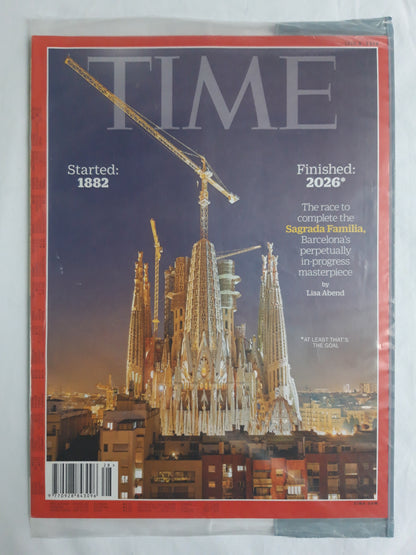 Time magazine Sagrada Familia Barcelona Spain original package OP OVP Originalverpackung 08.07.2019 Juli July 2019