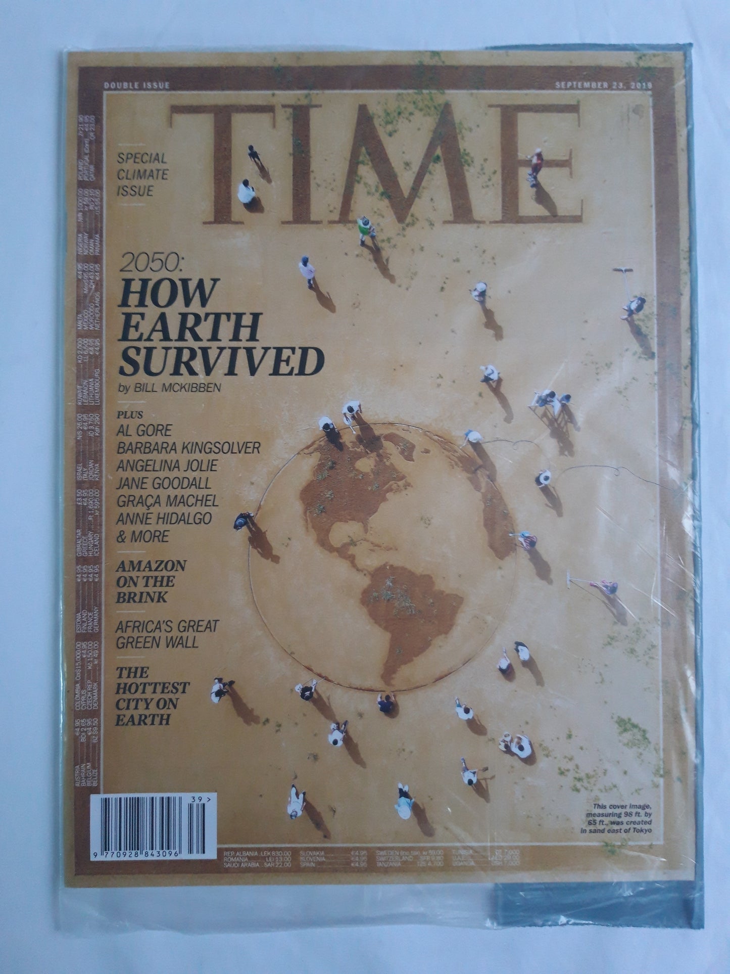 Time magazine 2050 How Earth survived Angelina Jolie Jane Goodall Amazon original package OP OVP Originalverpackung 23.09.2019 September 2019