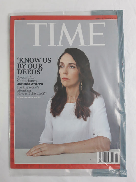 Time magazine Know us by our deeds Jacinda Ardern original package OP OVP Originalverpackung 02./09.03.2020 März March 2020