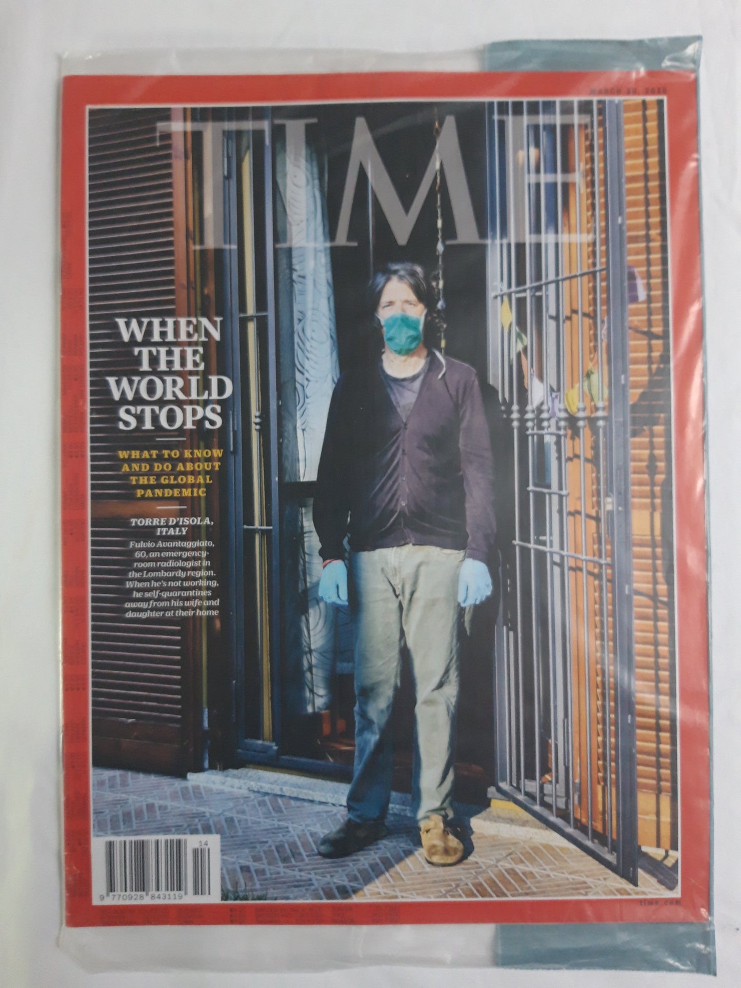 Time magazine When the World Stops Torre D`isola original package OP OVP Originalverpackung 30.03.2020 März March 2020