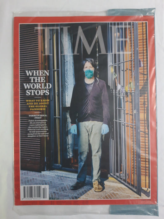 Time magazine When the World Stops Torre D`isola original package OP OVP Originalverpackung 30.03.2020 März March 2020