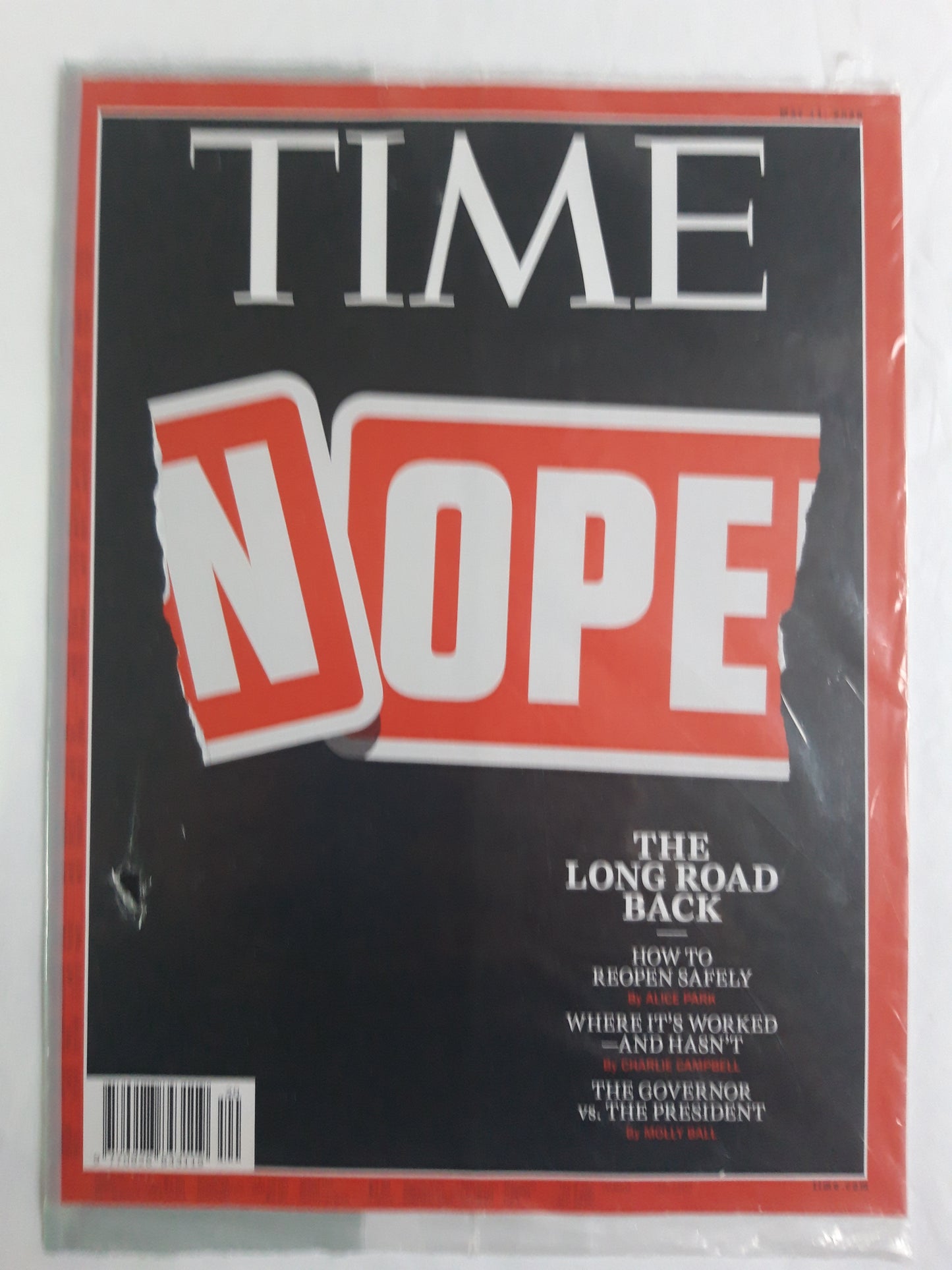 Time magazine Nope The Long Road back original package OP OVP Originalverpackung 11.05.2020 Mai May 2020