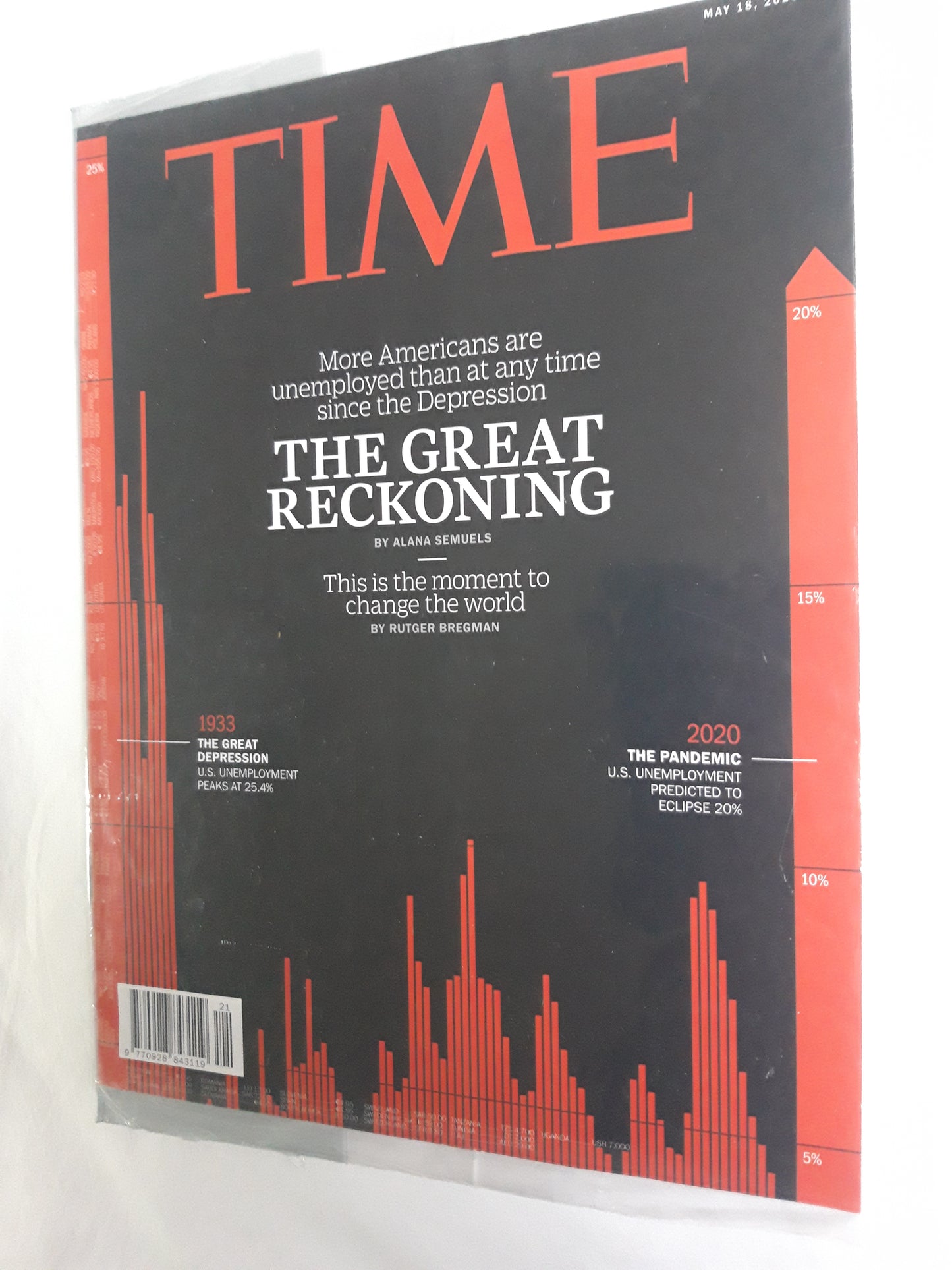 Time magazine The Great Reckoning The Moment to change the world original package OP OVP Originalverpackung 18.05.2020 Mai May 2020
