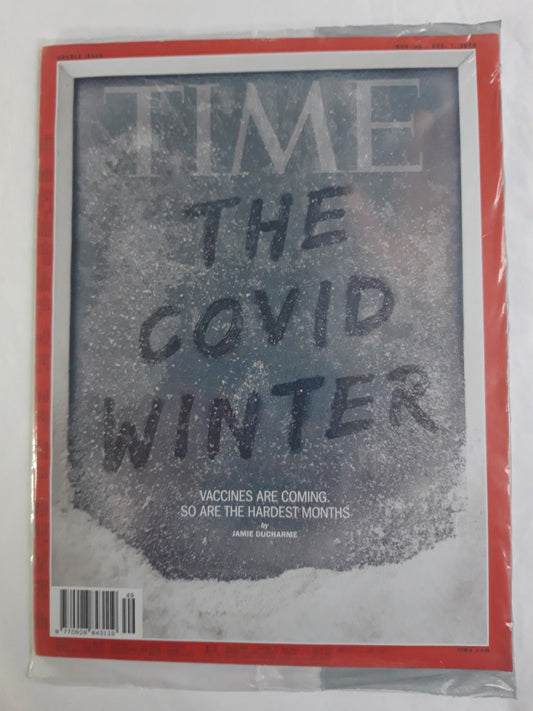 Time magazine The Covid Winter Vaccines are coming. So are the hardest months original package OP OVP Originalverpackung 30.11./07.12.2020 November Dezember December 2020