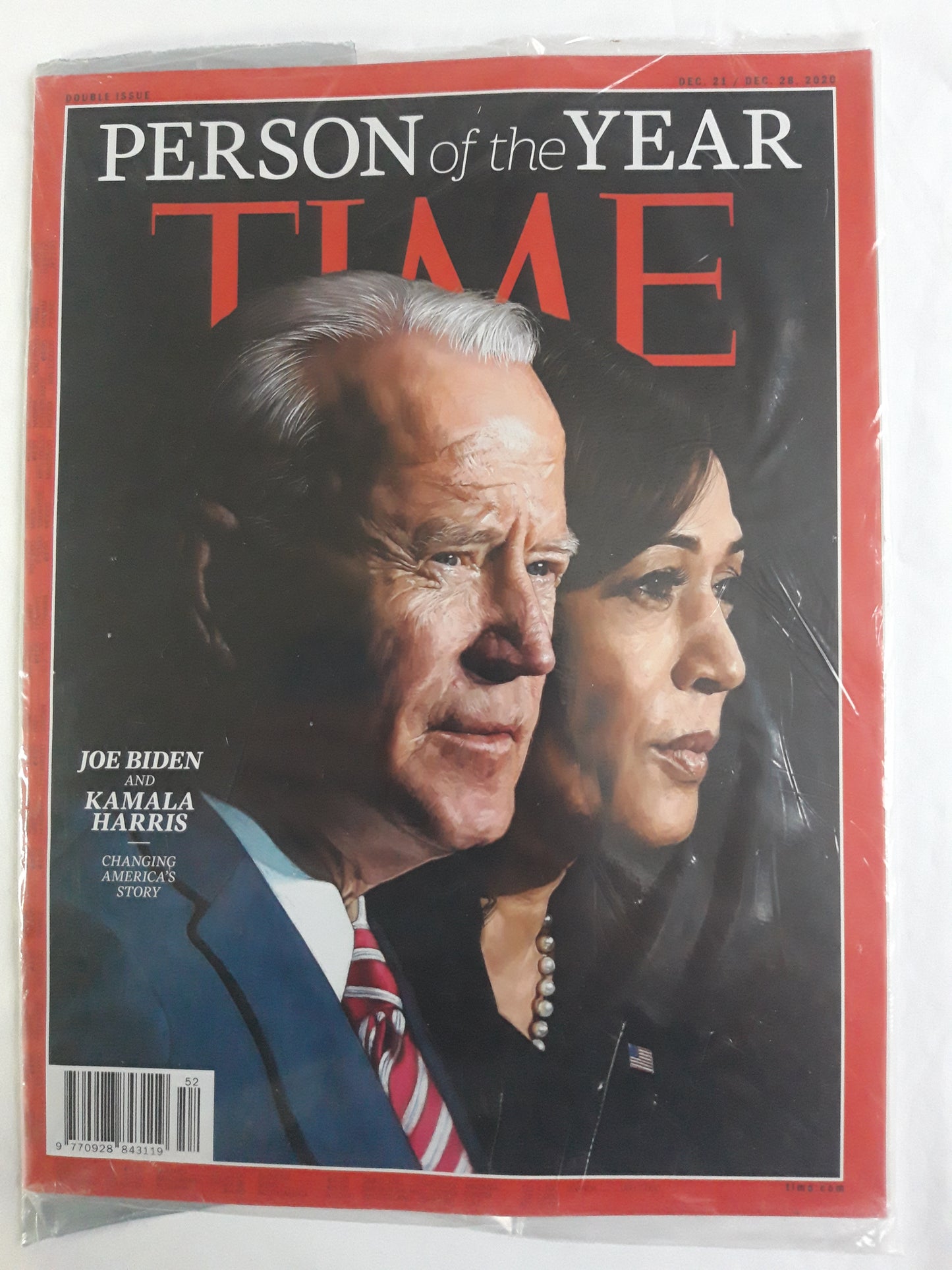 Time magazine Person of the year Joe Biden and Kamala Harris Changing America`s Story original package OP OVP Originalverpackung 21./28.12.2020 Dezember December 2020