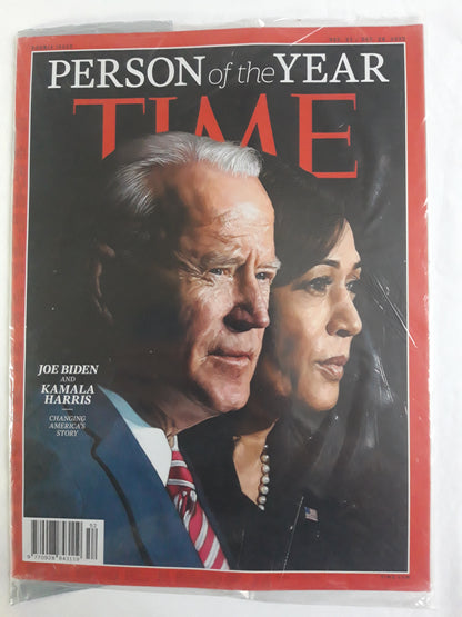 Time magazine Person of the year Joe Biden and Kamala Harris Changing America`s Story original package OP OVP Originalverpackung 21./28.12.2020 Dezember December 2020