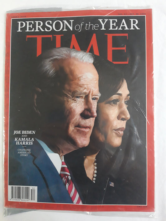 Time magazine Person of the year Joe Biden and Kamala Harris Changing America`s Story original package OP OVP Originalverpackung 21./28.12.2020 Dezember December 2020