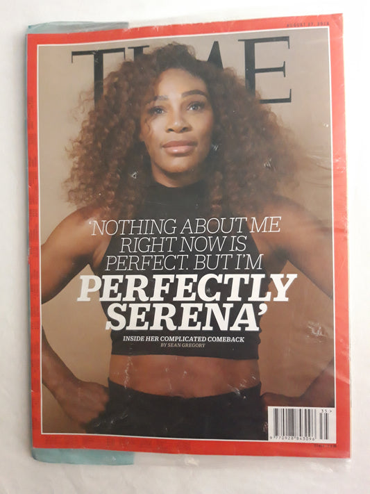 Time magazine original package Perfectly Serena Williams Nothing About Me right now is perfect OP OVP Originalverpackung 27.08.2018 August 2018