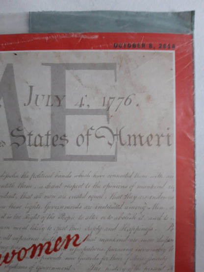 Time magazine Can Americans get there? The supreme court`s crisis That all men and women are created equal original package OP OVP Originalverpackung 08.10.2018 08. Oktober October 2018