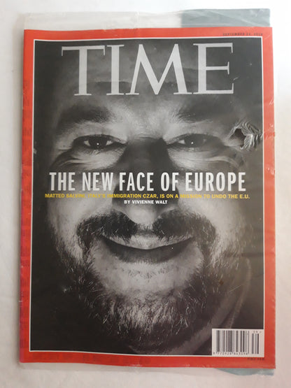 Time magazine The Face of New Europe Matteo Salvini Immigration Czar original package OP OVP Originalverpackung 24.09.2018 24.September 2018