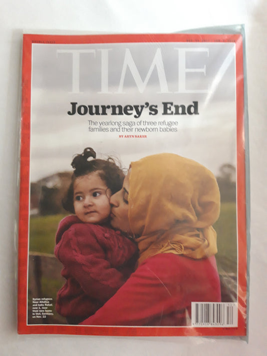 Time magazine Journey`s End The yearlong saga of three refugee families and their newborn babies 25.12.2017/01.01.2018 25. Dezember December 2017 01. January 2018OP OVP Originalverpackung original package